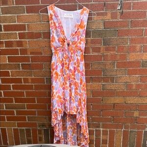 Sundress Vibrant Floral High-Low Dress